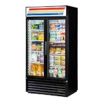 True GDM-35-HC~TSL01 - Merchandiser, two-section, (2) glass hinged doors, powder coated exterior